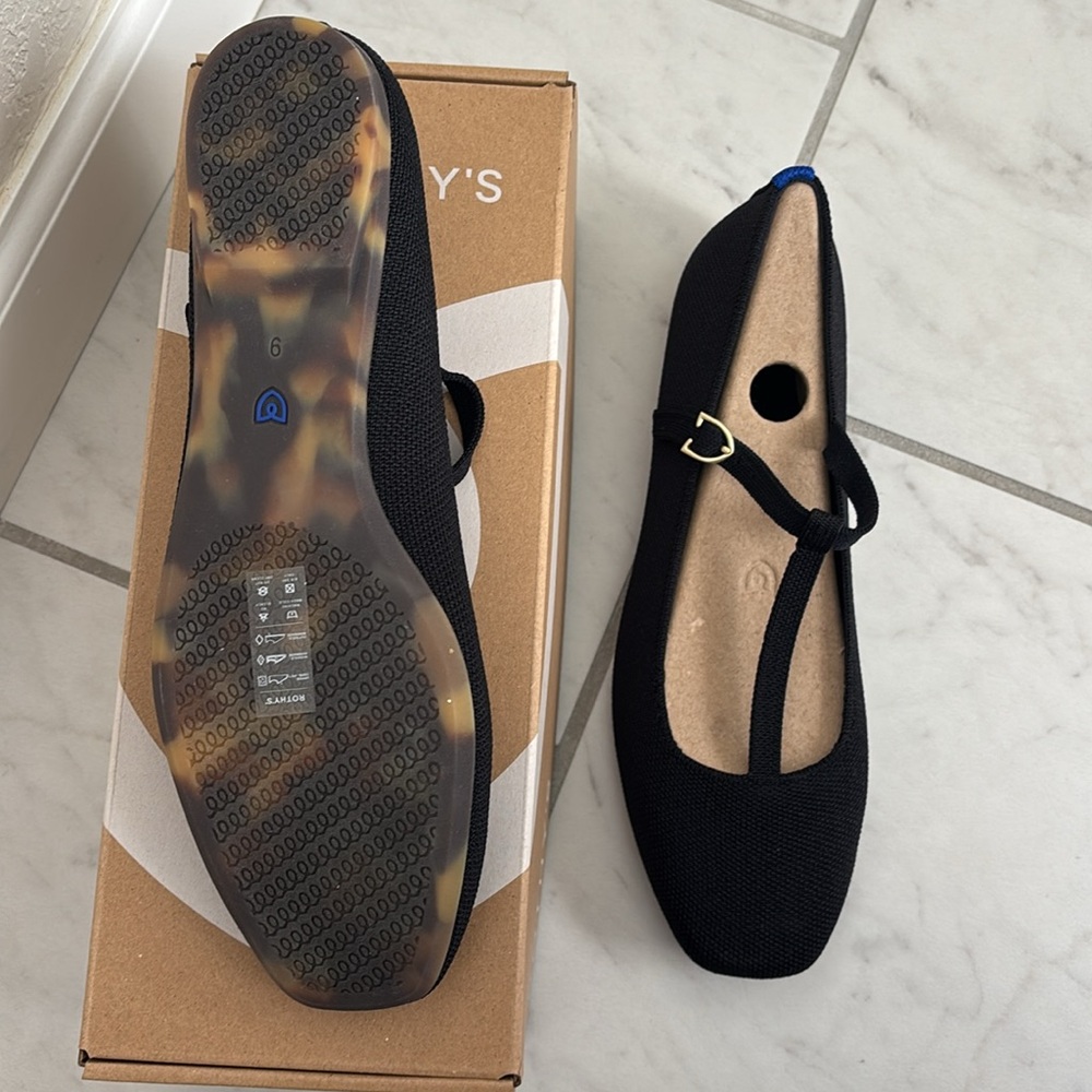 Rothy’s “The T-Strap Mary Jane”. Black. Size 9 US. New in box. - Picture 3 of 4
